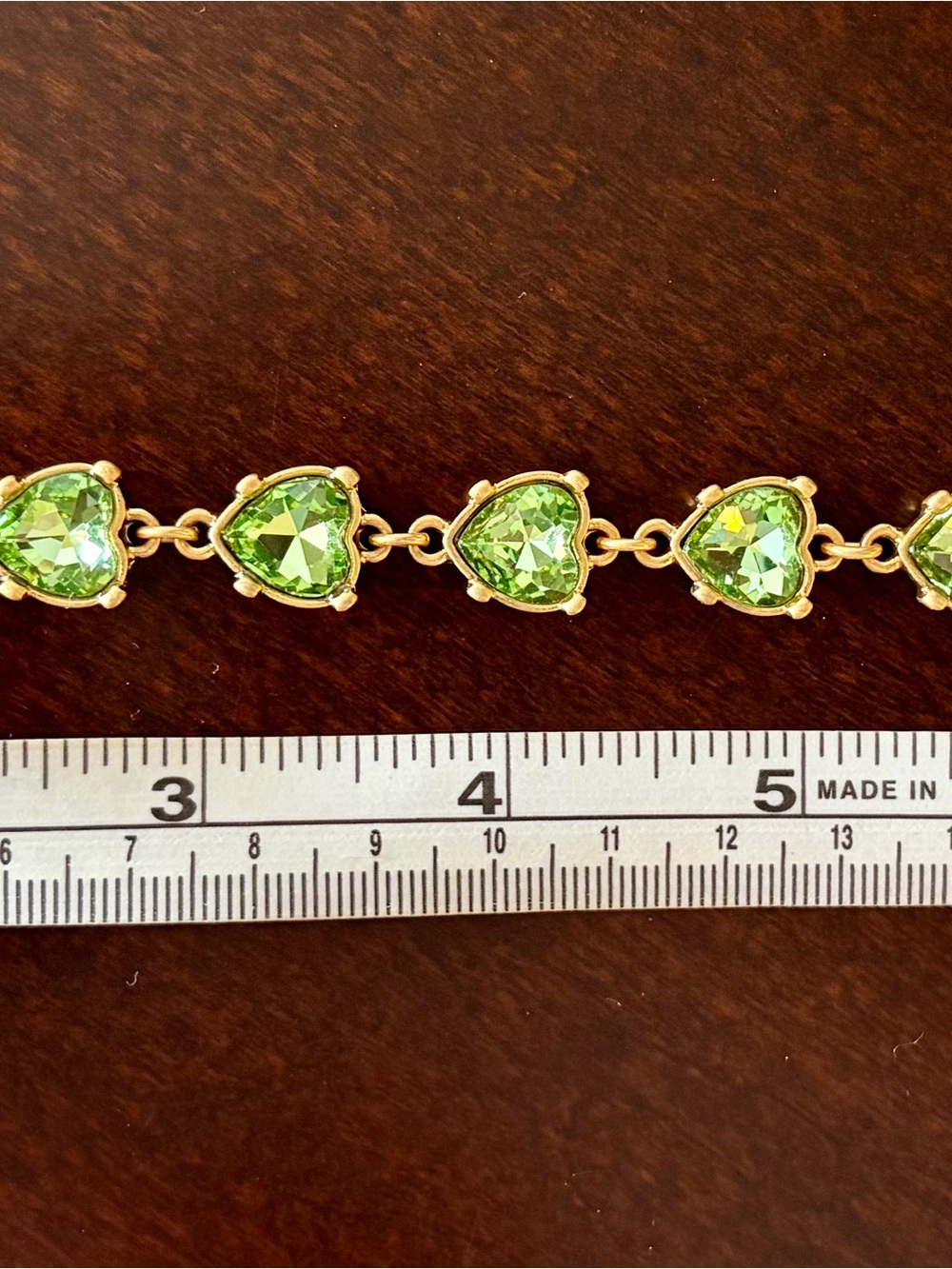 Oscar de la Renta Crystal Hearts Bracelet - Picture 3 of 4